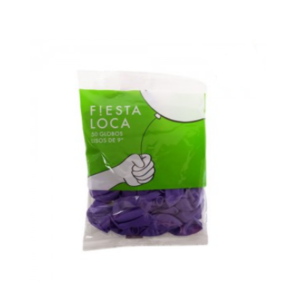 GLOBOS FIESTA LOCA 9" LISOS x50 VIOLETA