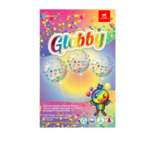 GLOBBY 12" GLOBO c/CONFETTI REDONDO MULTICOLOR - 6 u.