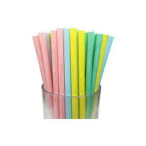 SORBETES DE POLIPAPEL COLOR PASTEL SURTIDO x 24 unidades