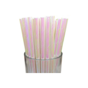 SORBETES DE POLIPAPEL IRIDISCENTES BLANCO x 24 unidades