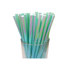 SORBETES DE POLIPAPEL IRIDISCENTES AQUA x 24 unidades