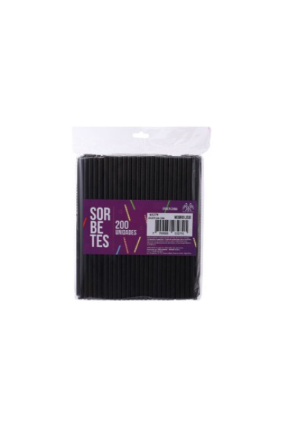 SORBETES NEGRO LISO x 200un. (50)