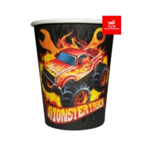 VASO DE POLIPAPEL MONSTER TRUCK 266cc x 6 un.