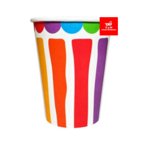 VASO DE POLIPAPEL MULTICOLOR 266cc x 6 un.