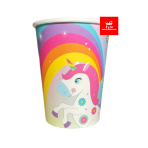 VASO DE POLIPAPEL UNICORNIO SWEET 266cc x 6 un.