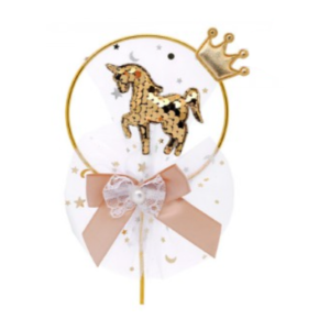 ADORNO DE TORTA UNICORNIO 22cm