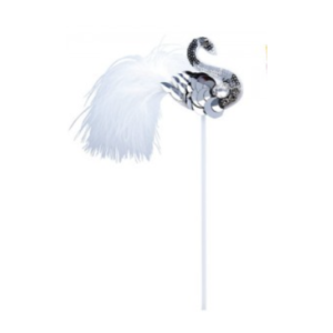 ADORNO DE TORTA CISNE PLATEADO 19,5cm