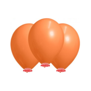 GLOBBY 9" LISO STANDARD NARANJA - Bolsita x 25 u.