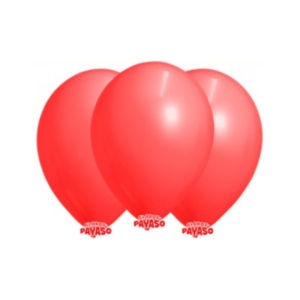 GLOBBY 9" LISO STANDARD ROJO - Bolsita x 25 u.