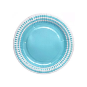 PLATO POLIPAPEL 17cm PERLADO MARINERO CELESTE x 6 un