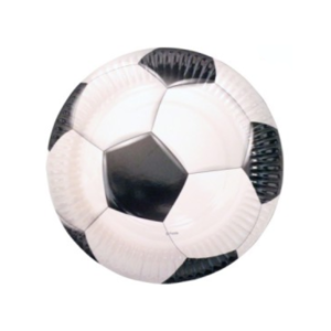 PLATO DE POLIPAPEL 17cm *FOOTBALL* x 6 unidades