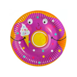 PLATO DE POLIPAPEL 17cm DONAS x 6 unidades