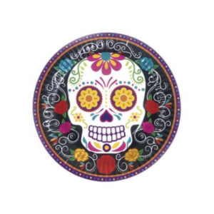 PLATO DE POLIPAPEL 17cm CALACA x 6 unidades