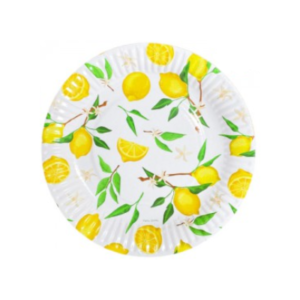 PLATO DE POLIPAPEL 17cm LIMONES x 6 unidades