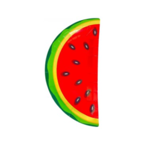 PLATO DE POLIPAPEL 17cm CON FORMA SANDIA x 6 unidades