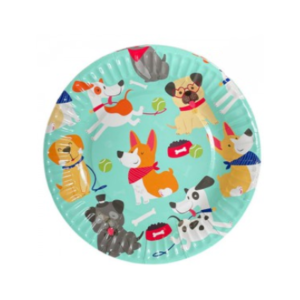 PLATO DE POLIPAPEL 17cm PUPPYS x 6 unidades