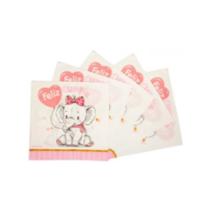 SERVILLETA DE PAPEL ELEFANTE ROSA x 20 unidades