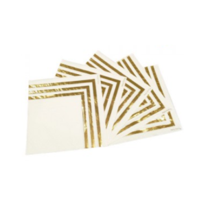 SERVILLETA DE PAPEL *BORDE DORADO* x 12 unidades
