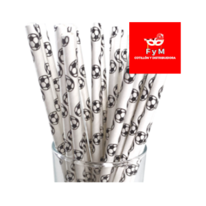 SORBETES DE POLIPAPEL FOOTBALL x 24 unidades