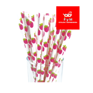 SORBETES DE POLIPAPEL FRUTILLA x 24 unidades