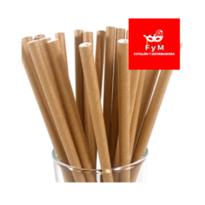 SORBETES DE POLIPAPEL KRAFT x 24 unidades