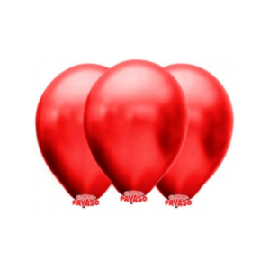 GLOBBY 12" PERLADO METALIZADO ROJO CEREZA x 25 unidades