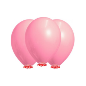 GLOBBY 12" PERLADO METALIZADO ROSA BEBE x 25 unidades