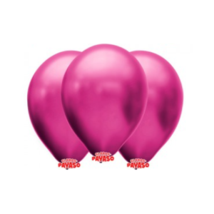 GLOBBY 12" PERLADO METALIZADO ROSA CHICLE x 25 unidades