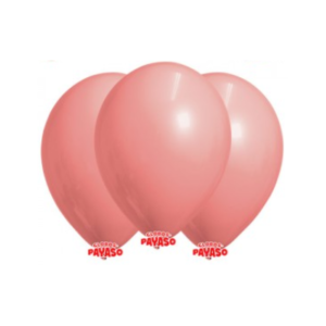 GLOBBY 12" PERLADO METALIZADO ROSA GOLD x 25 unidades