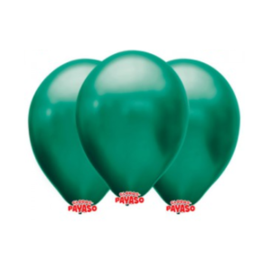 GLOBBY 12" PERLADO METALIZADO VERDE AZULADO x 25 unidades