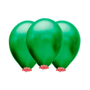 GLOBBY 12" PERLADO METALIZADO VERDE ESMERALDA x 25 unidades