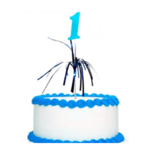 PINCHE PARA TORTAS PRIMER AÑO CELESTE