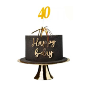 PINCHE PARA TORTAS 40 AÑOS DORADO