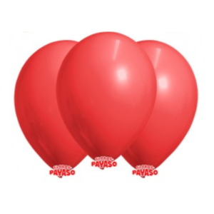 GLOBBY 12" LISO DECORADOR ROJO OBSCURO x 25 unidades