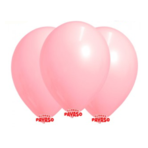 GLOBBY 12" LISO DECORADOR ROSA BEBE x 25 unidades