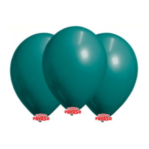 GLOBBY 12" LISO DECORADOR VERDE PETROLEO x 25 unidades