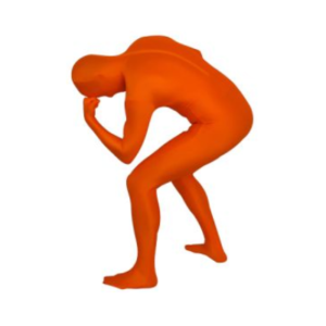 DISFRAZ NEON ZENTAI FLUO NARANJA GRANDE