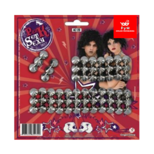 SET PUNK HEAVY METAL TACHAS (AROS + COLLAR + PULSERAS)