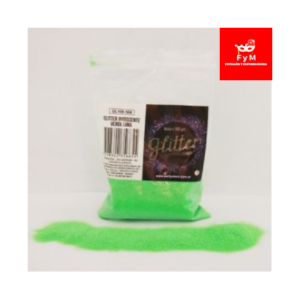 GLITTER bolsita 100gr VERDE LIMA IRIDISCENTE