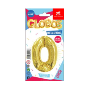 GLOBO METALIZADO CHICO - DORADO N.0