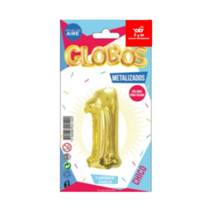 GLOBO METALIZADO CHICO - DORADO N.1