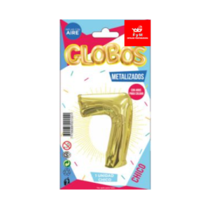 GLOBO METALIZADO CHICO - DORADO N.7