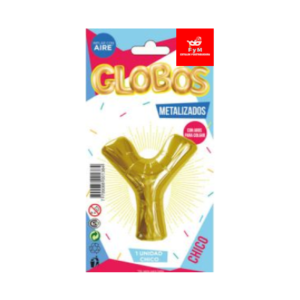 GLOBO METALIZADO CHICO - DORADO Y