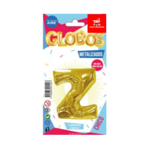 GLOBO METALIZADO CHICO - DORADO Z
