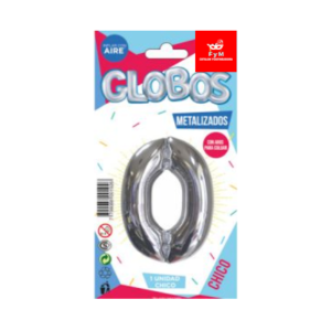 GLOBO METALIZADO CHICO - PLATEADO N.0