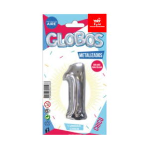 GLOBO METALIZADO CHICO - PLATEADO N.1