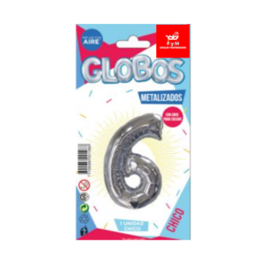 GLOBO METALIZADO CHICO - PLATEADO N.6