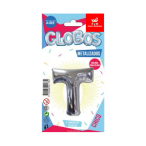 GLOBO METALIZADO CHICO - PLATEADO T