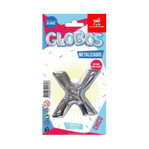 GLOBO METALIZADO CHICO - PLATEADO X