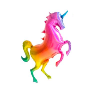 GLOBO METALIZADO FORMA UNICORNIO 86,5x128 cm APTO HELIO